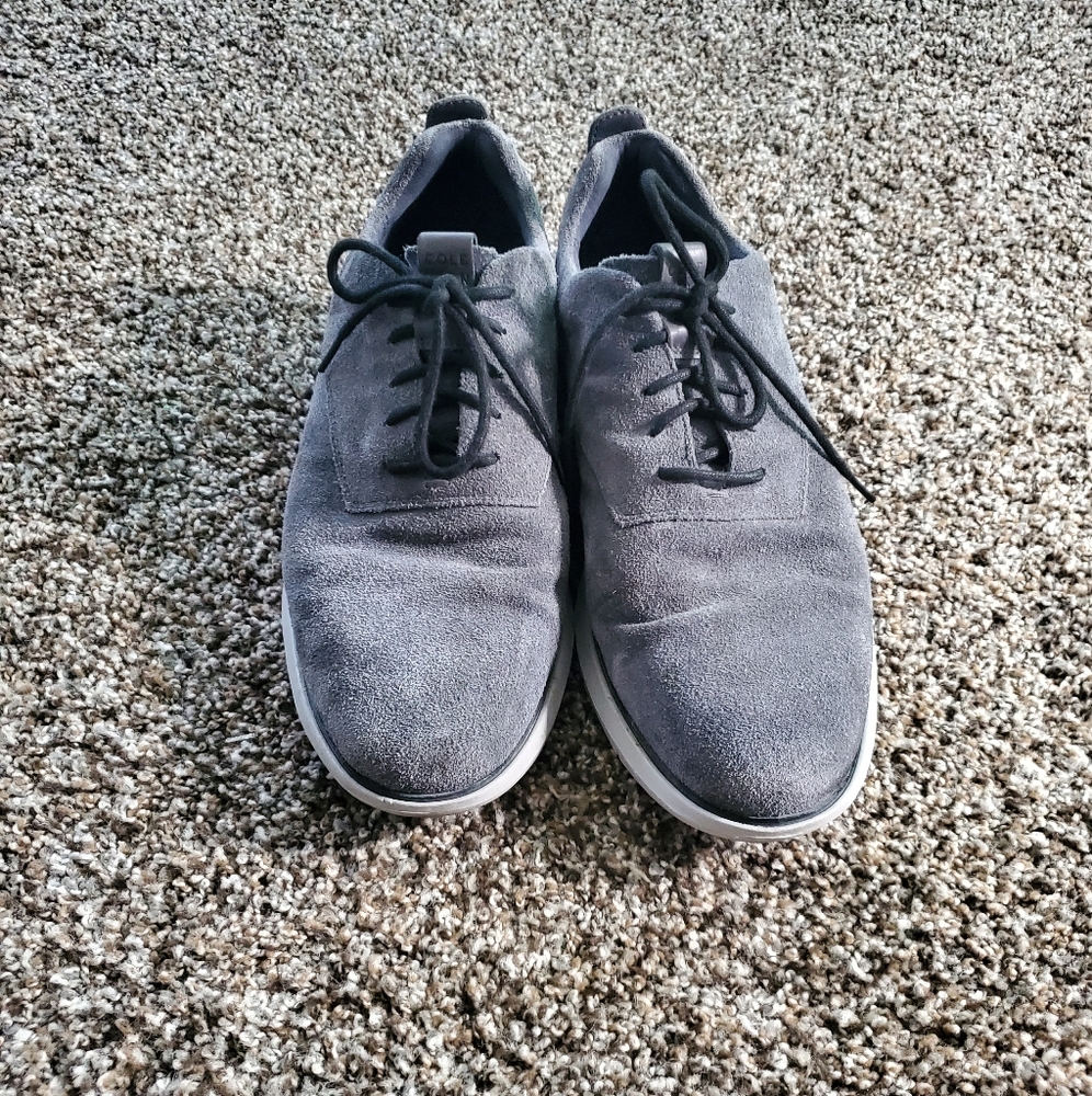 Cole Hann Men's Zero Grand Grey Suede Shoes 10.5D